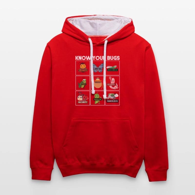 Know Your Bugs Programmierer Coding Kontrast-Hoodie