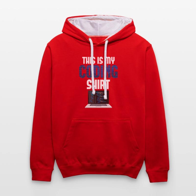 Computer Programmierer Coder Nerd Codierung Kontrast-Hoodie