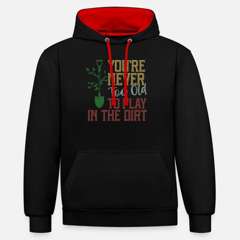 Ogrodnictwo - Kontrastowa bluza - czarny/czerwony