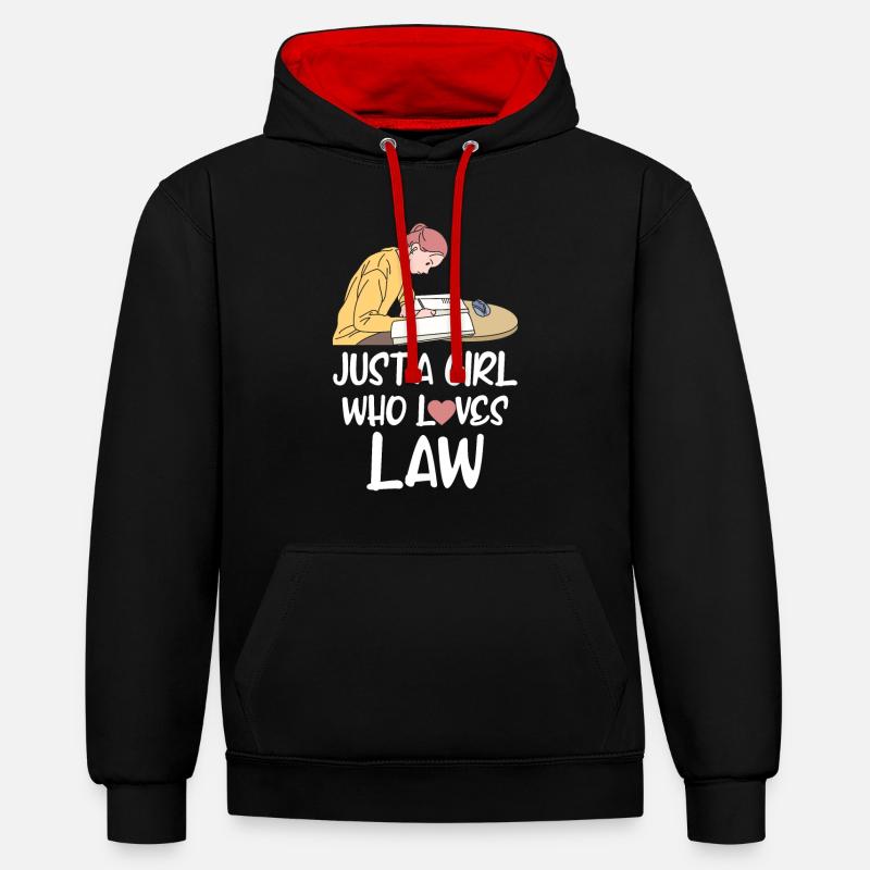 Avocat Avocat Avocat Avocat - Sweat à capuche contrasté - noir/rouge