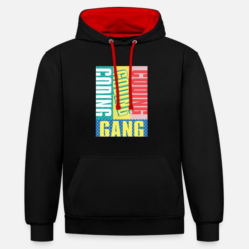 Programmer Coder Software Developer - Contrast hoodie - black/red