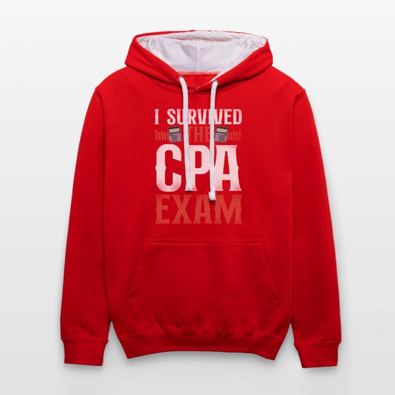 Comptable Comptable Comptable Comptabilité Sweat à capuche contrasté