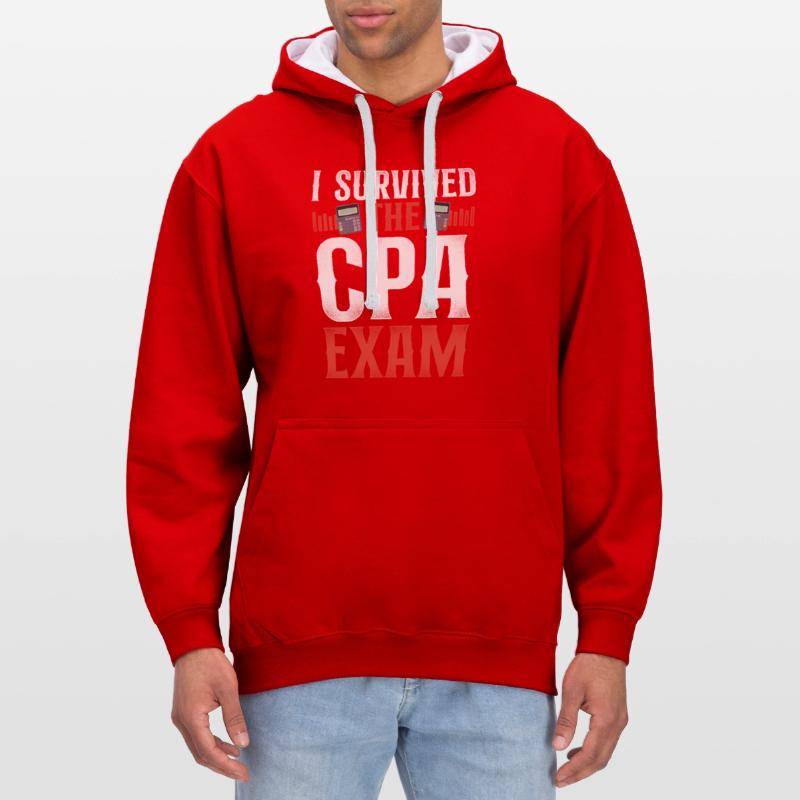 Comptable Comptable Comptable Comptabilité Sweat à capuche contrasté