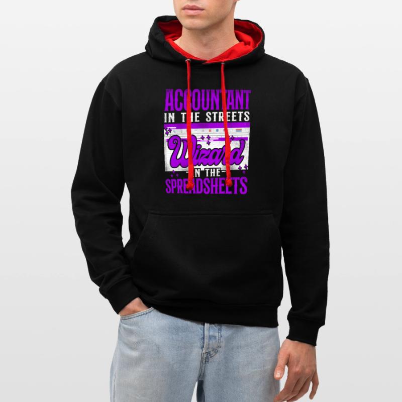 Comptable Comptable Comptable Comptabilité Sweat à capuche contrasté