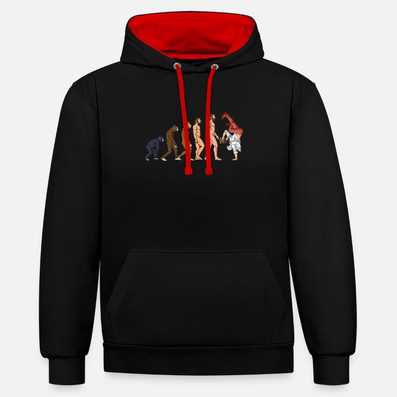 Breakdance Evolution Breakdancer Break Dance - Sweat à capuche contrasté - noir/rouge