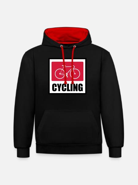 Cycling - Cycling - Contrast hoodie - black/red