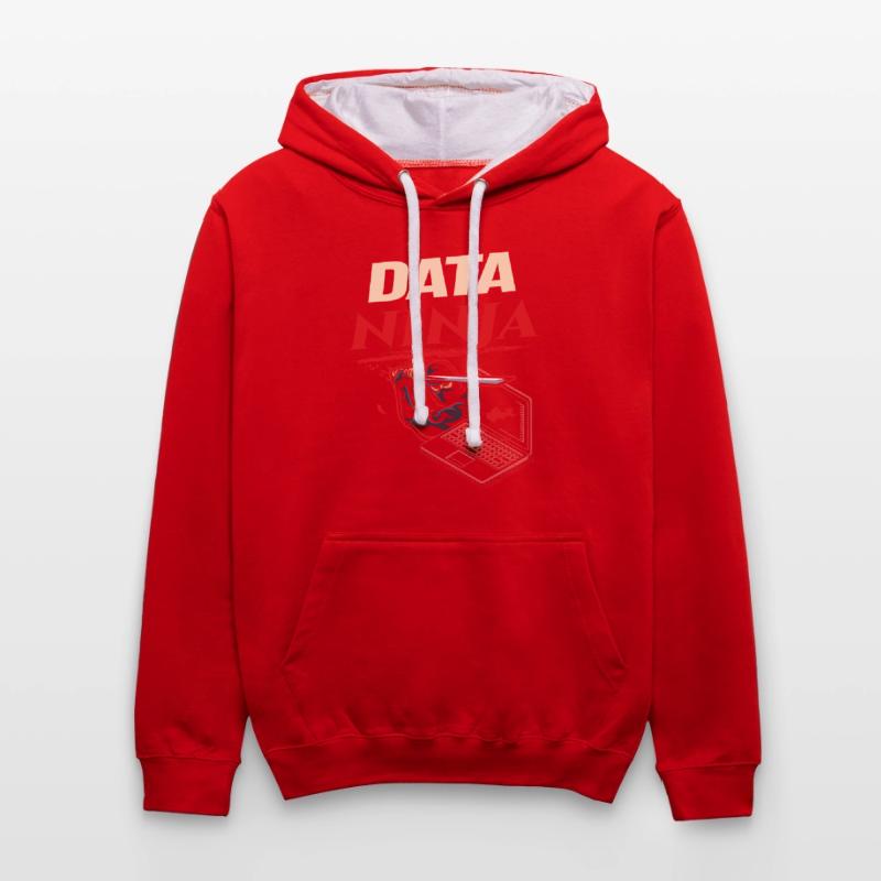 Data Ninja computer programming coder Contrast hoodie