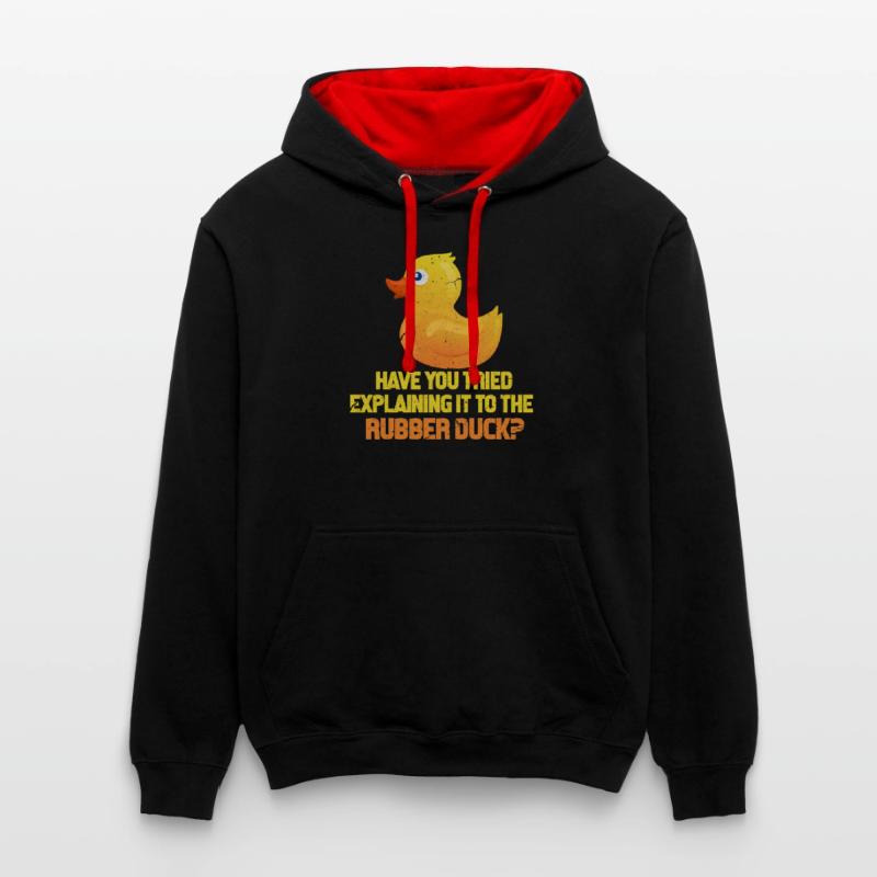 Programmeur code cadeau codeur informatique Sweat à capuche contrasté