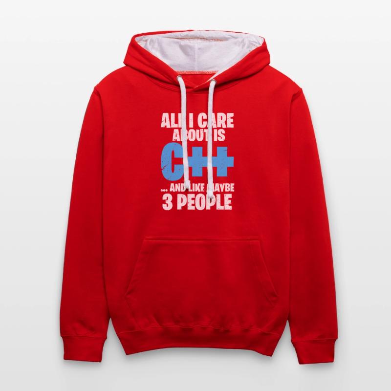 Programmer C ++ Code Coder Programming Contrast hoodie
