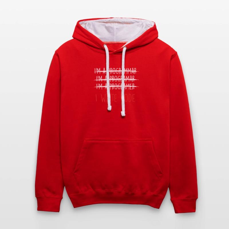 Ich schreibe Code Coder Programmer Programmiergeschenk Kontrast-Hoodie