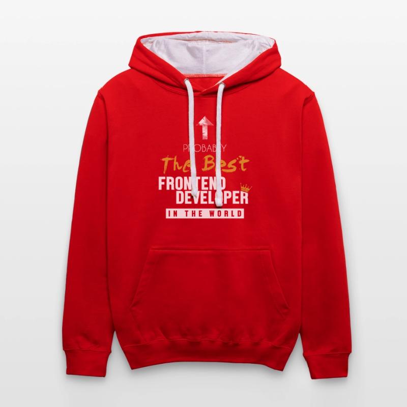Best Frontend Developer World Engineer Software Contrast hoodie