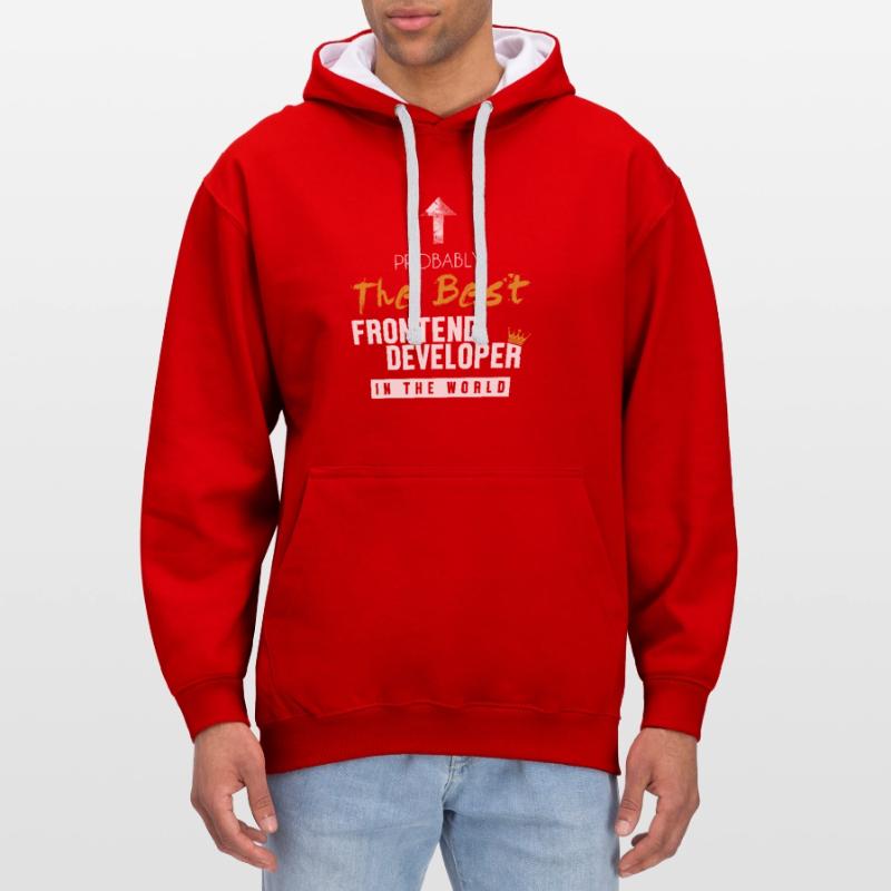 Best Frontend Developer World Engineer Software Contrast hoodie