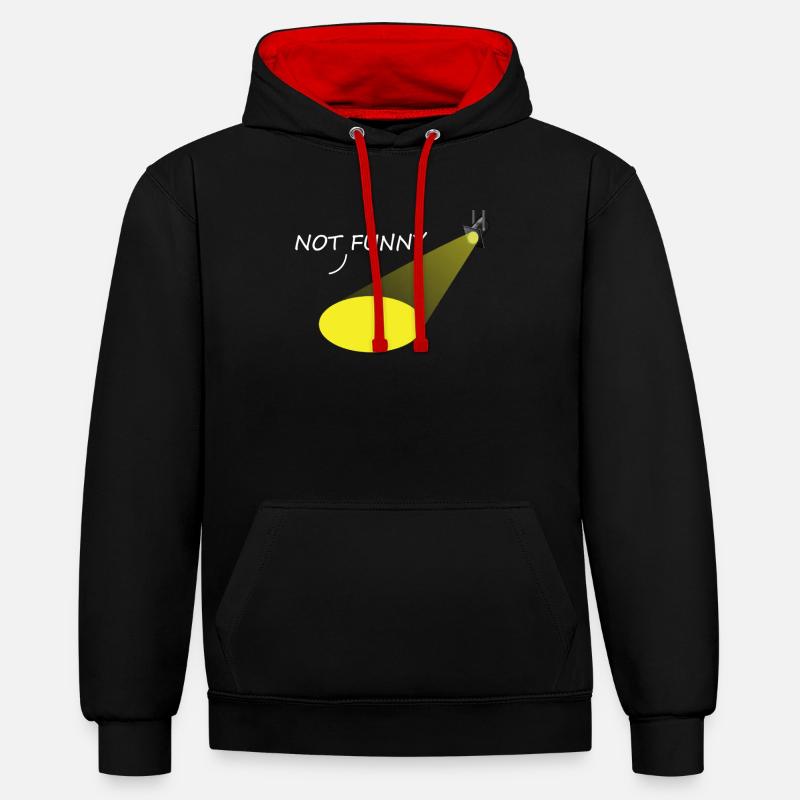 Technicien de scène - Sweat à capuche contrasté - noir/rouge