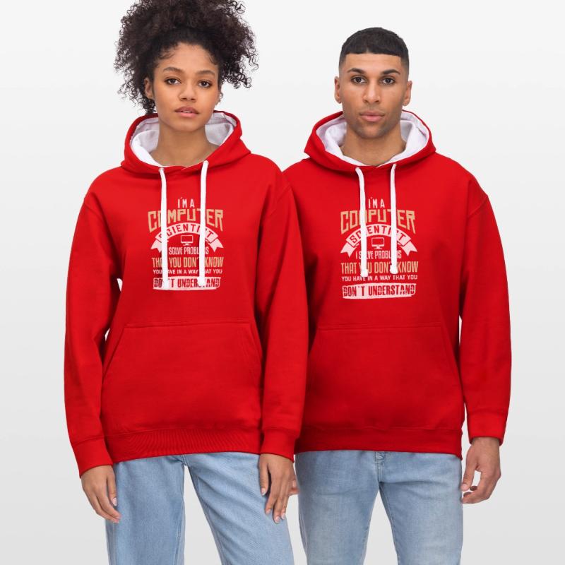 Informatik Informatiker Programmierer Computer Kontrast-Hoodie