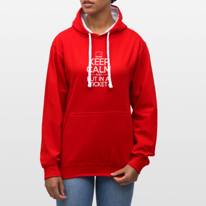 Technischer Support Computer It Admin Geschenk Kontrast-Hoodie