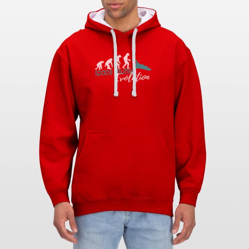 Space Shuttle Evolution Kontrast-Hoodie