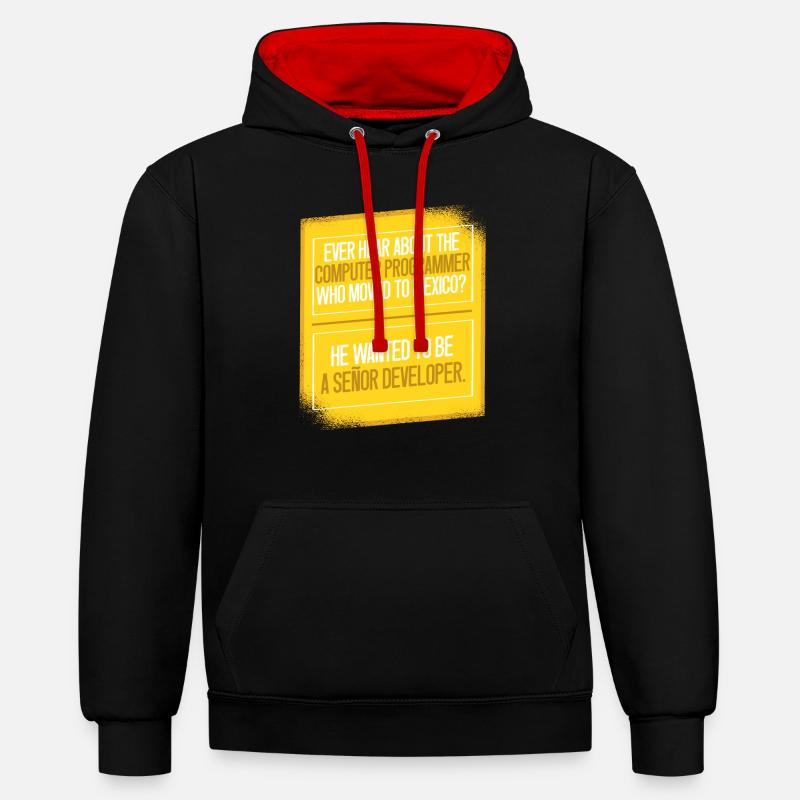 Programmer Coder Software Developer - Contrast hoodie - black/red