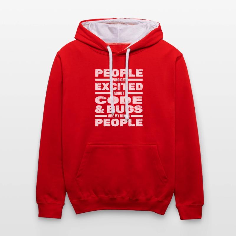 Programmierer Coder Software Entwickler Kontrast-Hoodie
