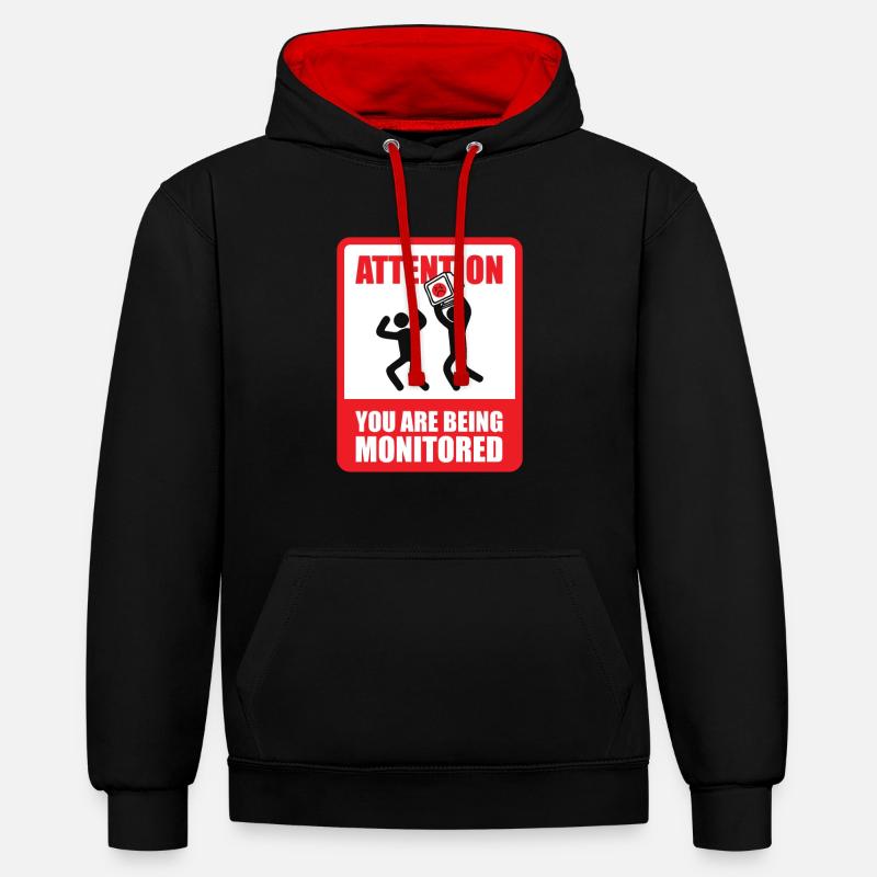 Programmierer Coder Software Entwickler - Kontrast-Hoodie - Schwarz/Rot