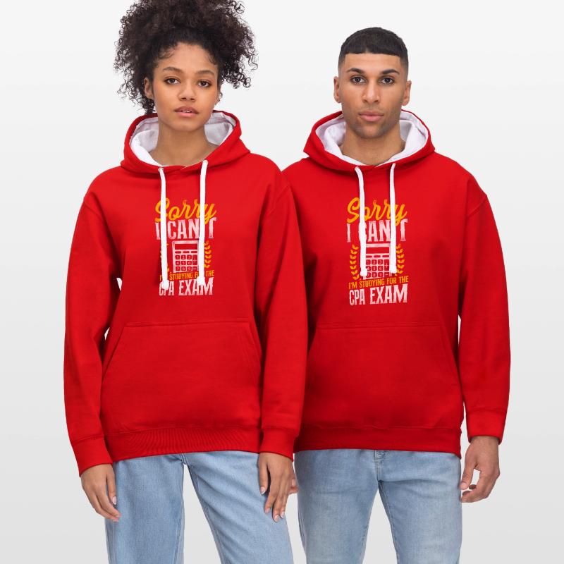 Comptable Comptable Comptable Comptabilité Sweat à capuche contrasté