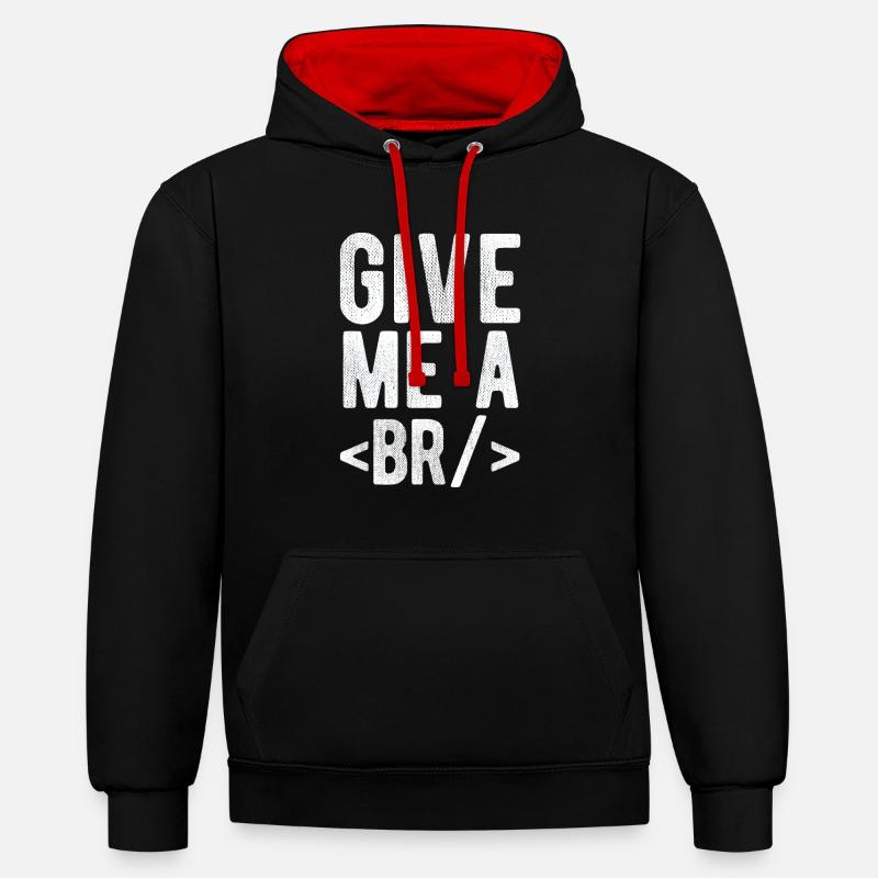 Software Ingenieur Informatiker Programmierer - Kontrast-Hoodie - Schwarz/Rot