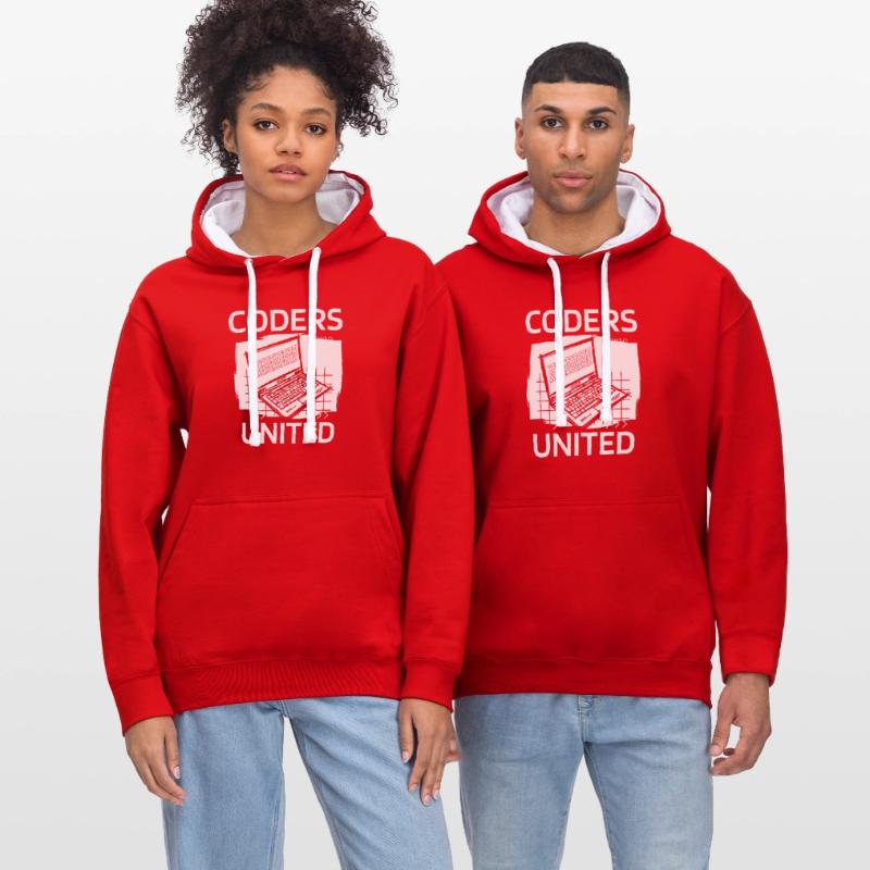 Developer Coder Programmer Contrast hoodie