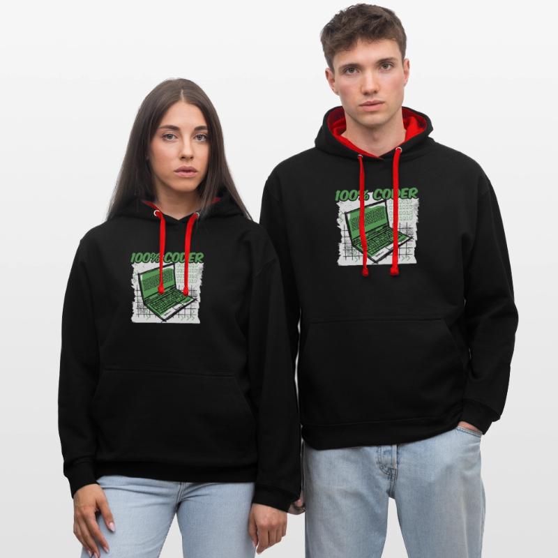 Developer Coder Programmer Contrast hoodie