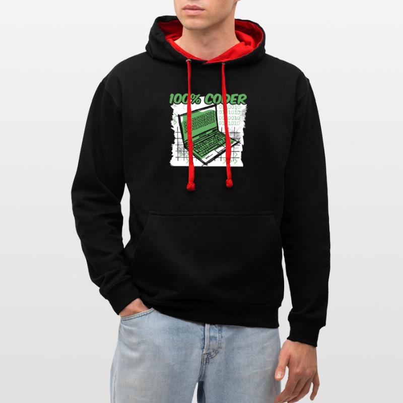 Developer Coder Programmer Contrast hoodie
