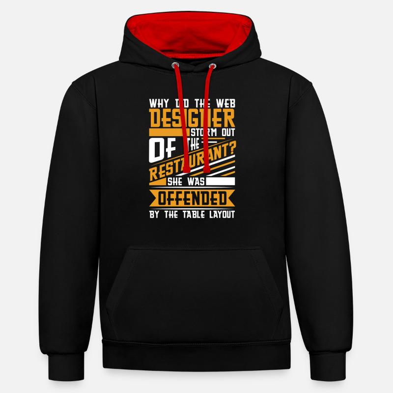 Web Developer Web Developer Funny - Contrast hoodie - black/red