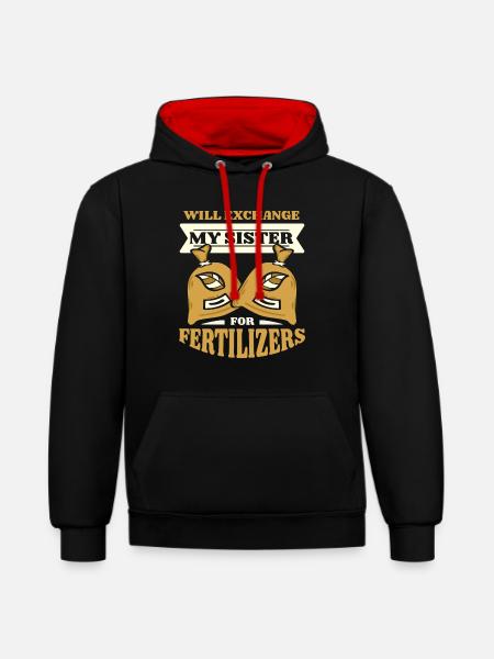 Hobby Gardener Garden Funny - Contrast hoodie - black/red