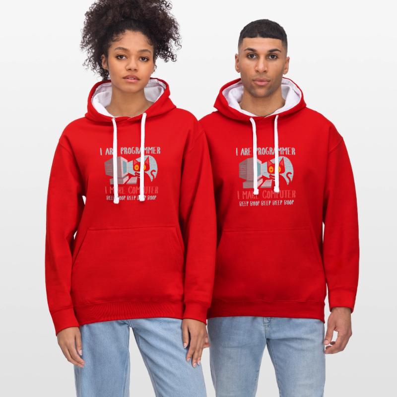 Programmierer Coder Kontrast-Hoodie