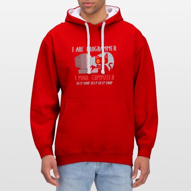 Programmierer Coder Kontrast-Hoodie
