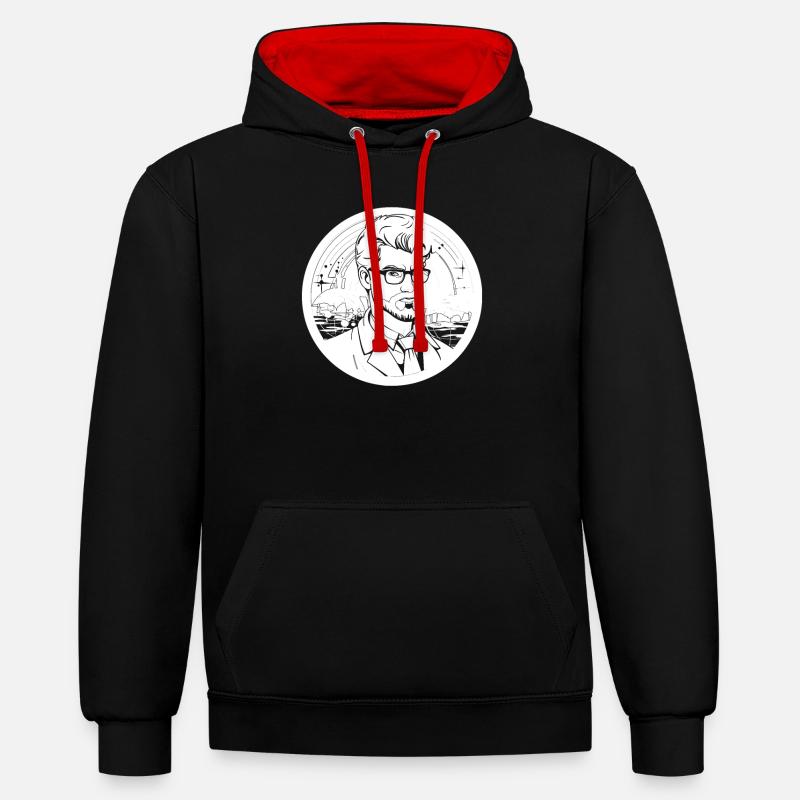 Data Science Data Analyst - Kontrast-Hoodie - Schwarz/Rot