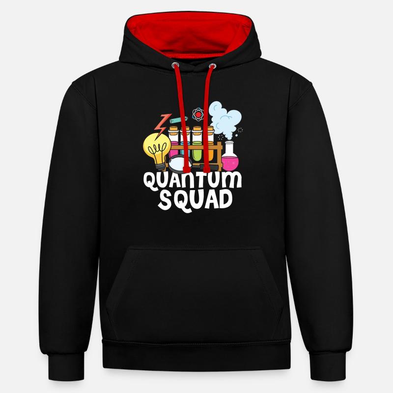 Physics Physique Squad - Sweat à capuche contrasté - noir/rouge