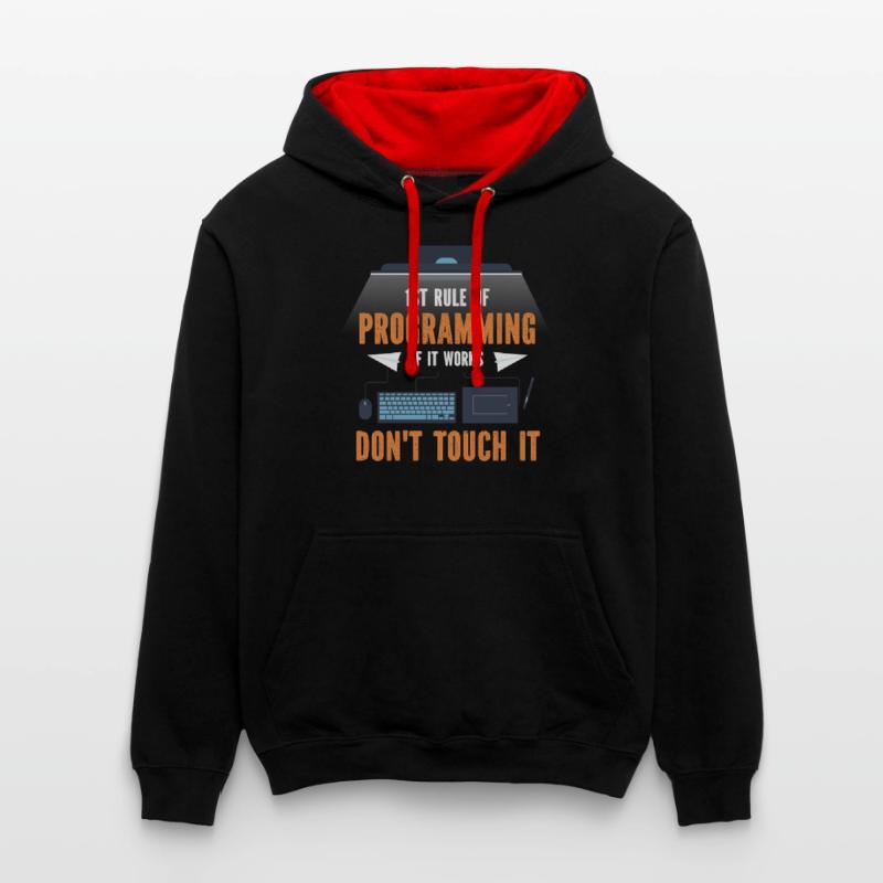 Programmierer Programmierung Code Computer Kontrast-Hoodie
