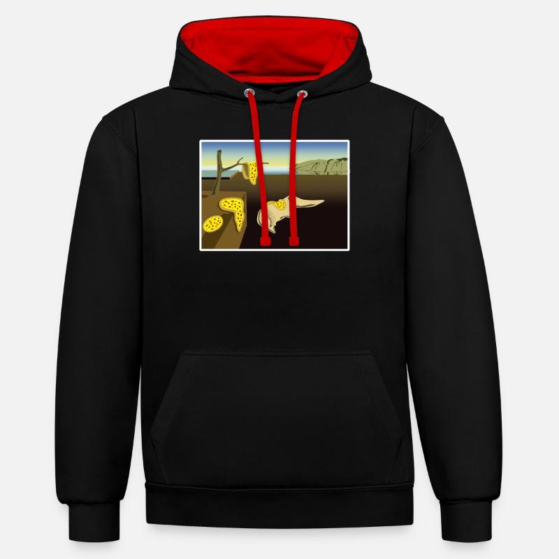 Pizza Pizza Maker Pizzaria - Sweat à capuche contrasté - noir/rouge