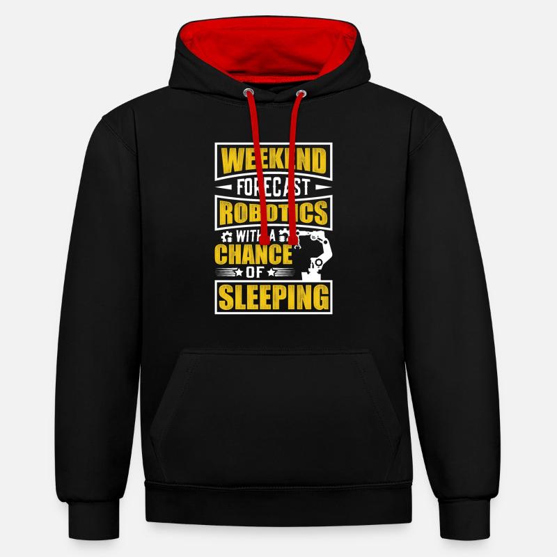 Robot Programmer Automation Technician - Contrast hoodie - black/red
