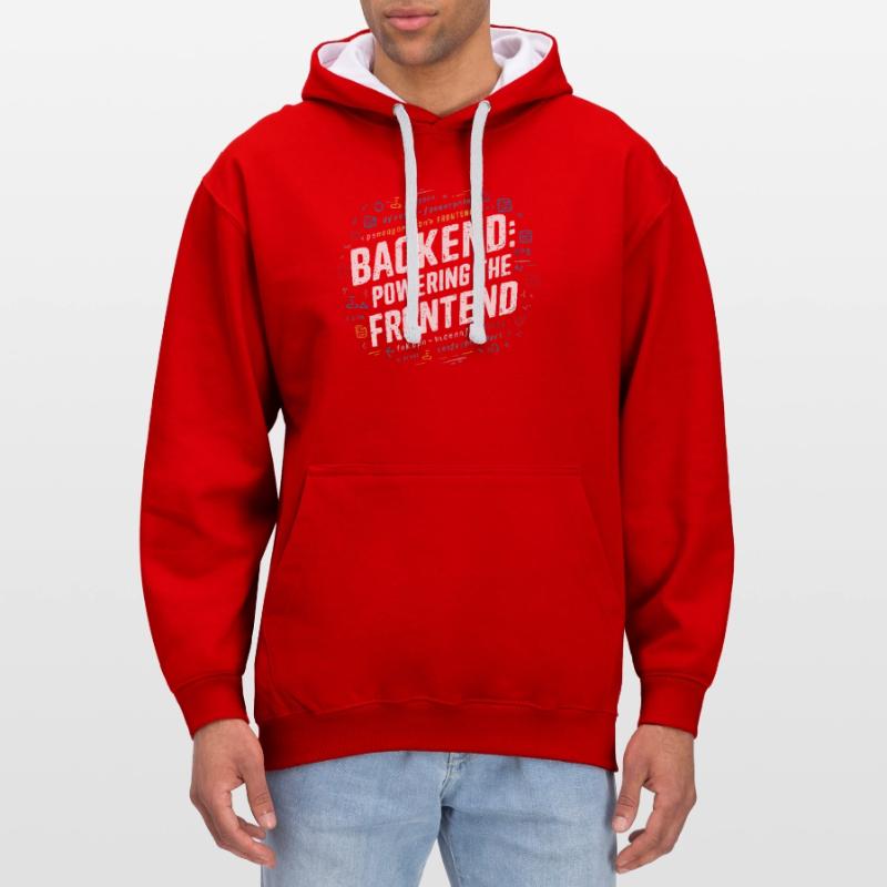 Backend-Entwickler Programmierung Softwareprogrammierer Kontrast-Hoodie