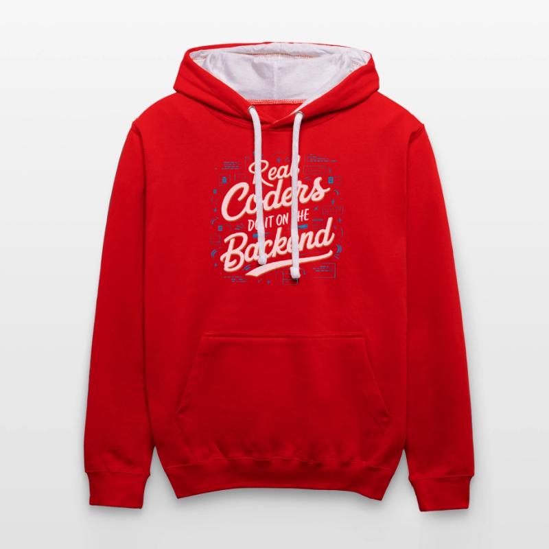Backend-Entwickler Programmierung Softwareprogrammierer Kontrast-Hoodie