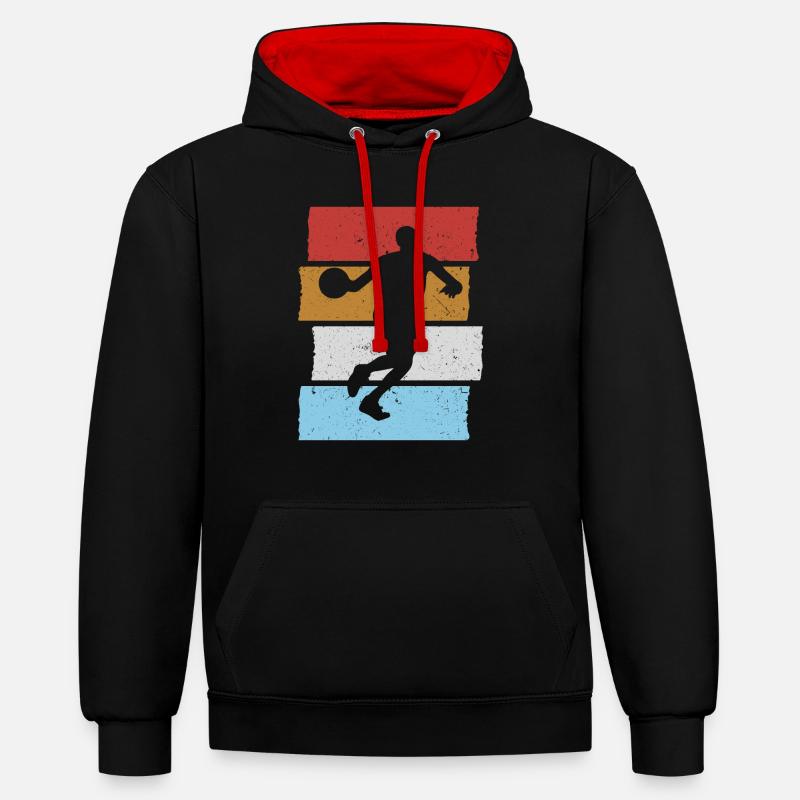 Basketteur Basketteur Sunset - Sweat à capuche contrasté - noir/rouge