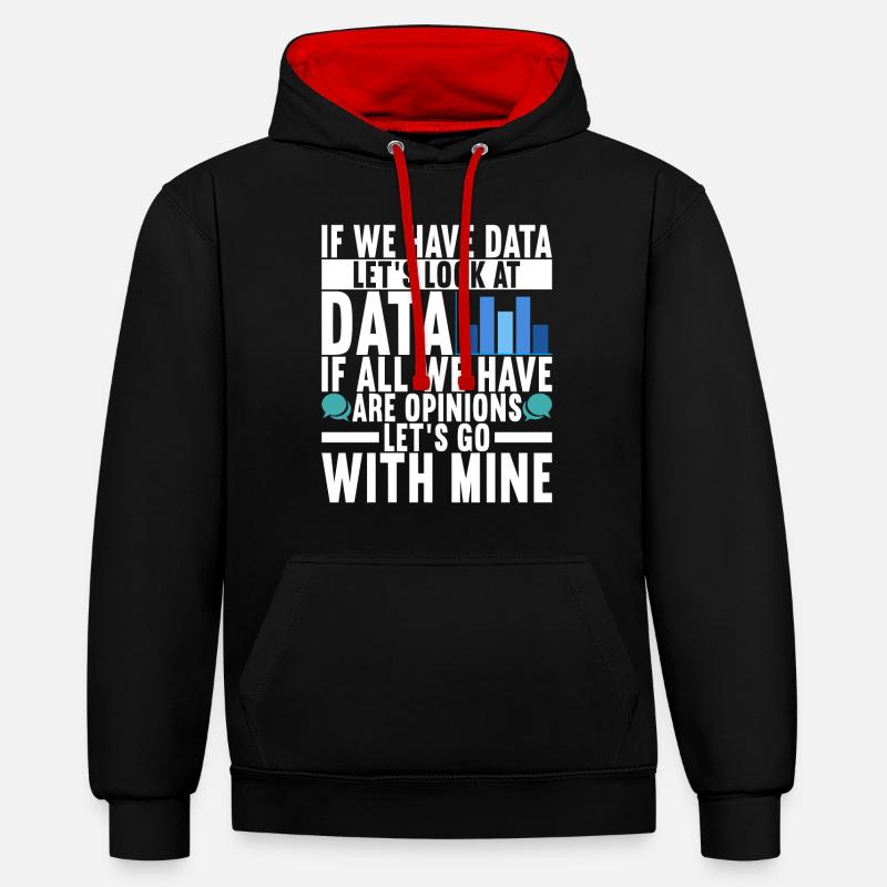 Data Scientist Data Analyst - Contrast hoodie - black/red