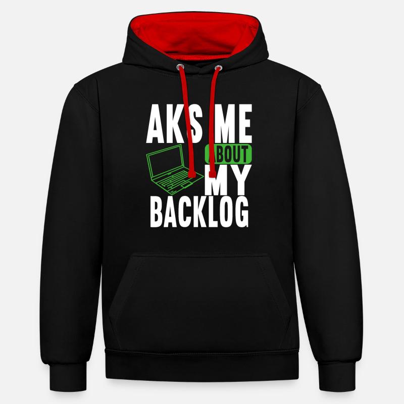 Programmierer Informatiker - Kontrast-Hoodie - Schwarz/Rot