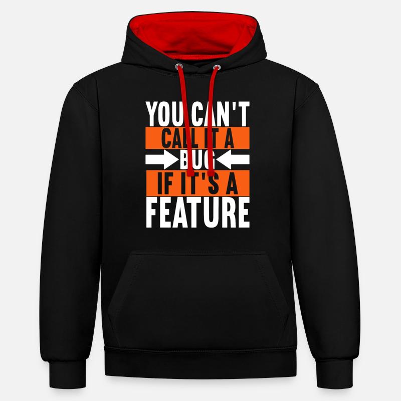 Programmierer Informatiker - Kontrast-Hoodie - Schwarz/Rot