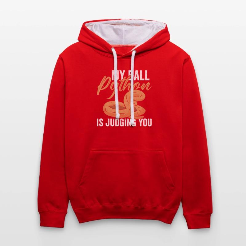 Python Königspython Banana Ball Python Sweat à capuche contrasté