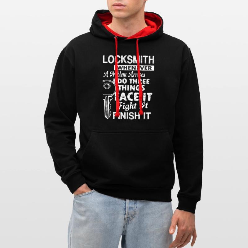 Locksmith Locksmith Solves Problem Contrast hoodie