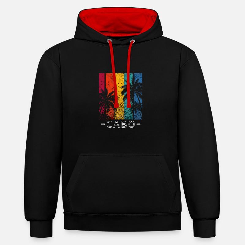 Mexico Cabo - Contrast hoodie - black/red