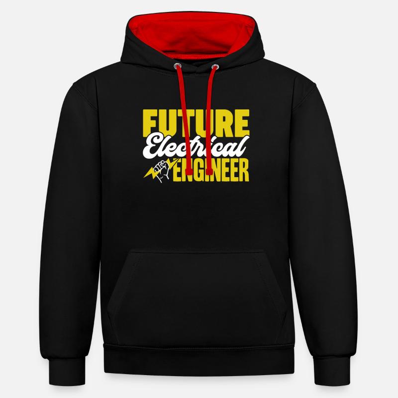 Electrical Engineer Future Electrical Engineer - Contrast hoodie - black/red