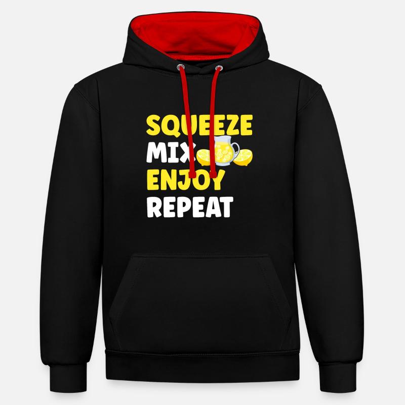 Stand de limonade Lemonade - Sweat à capuche contrasté - noir/rouge