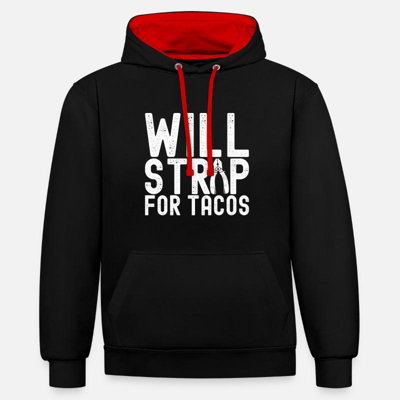 Électricien Technicien en électronique - Sweat à capuche contrasté - noir/rouge