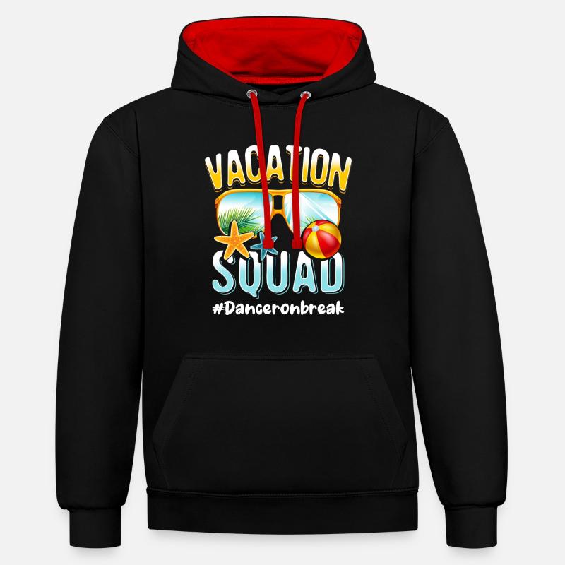 Dancer Vacation Squad #Danceronbreak - Contrast hoodie - black/red